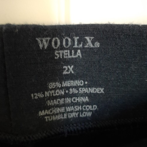 Woolx Women's Stella Merino Wool Leggings in Deep Navy Blue Size 2X - Picture 3 of 10
