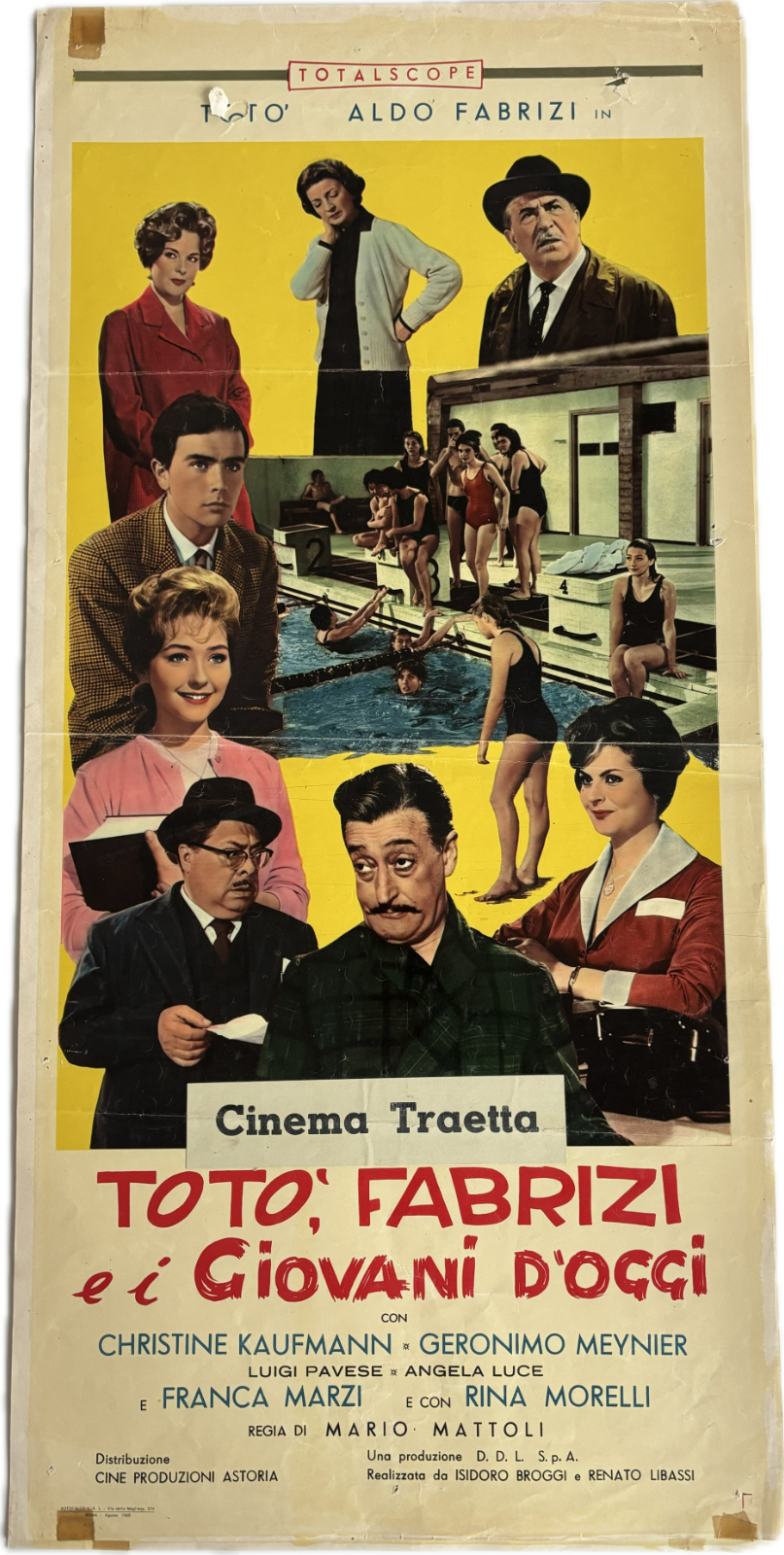 Locandina originale film Totò, Fabrizi e i giovani d'oggi (1960) - Regia di Mario Mattoli