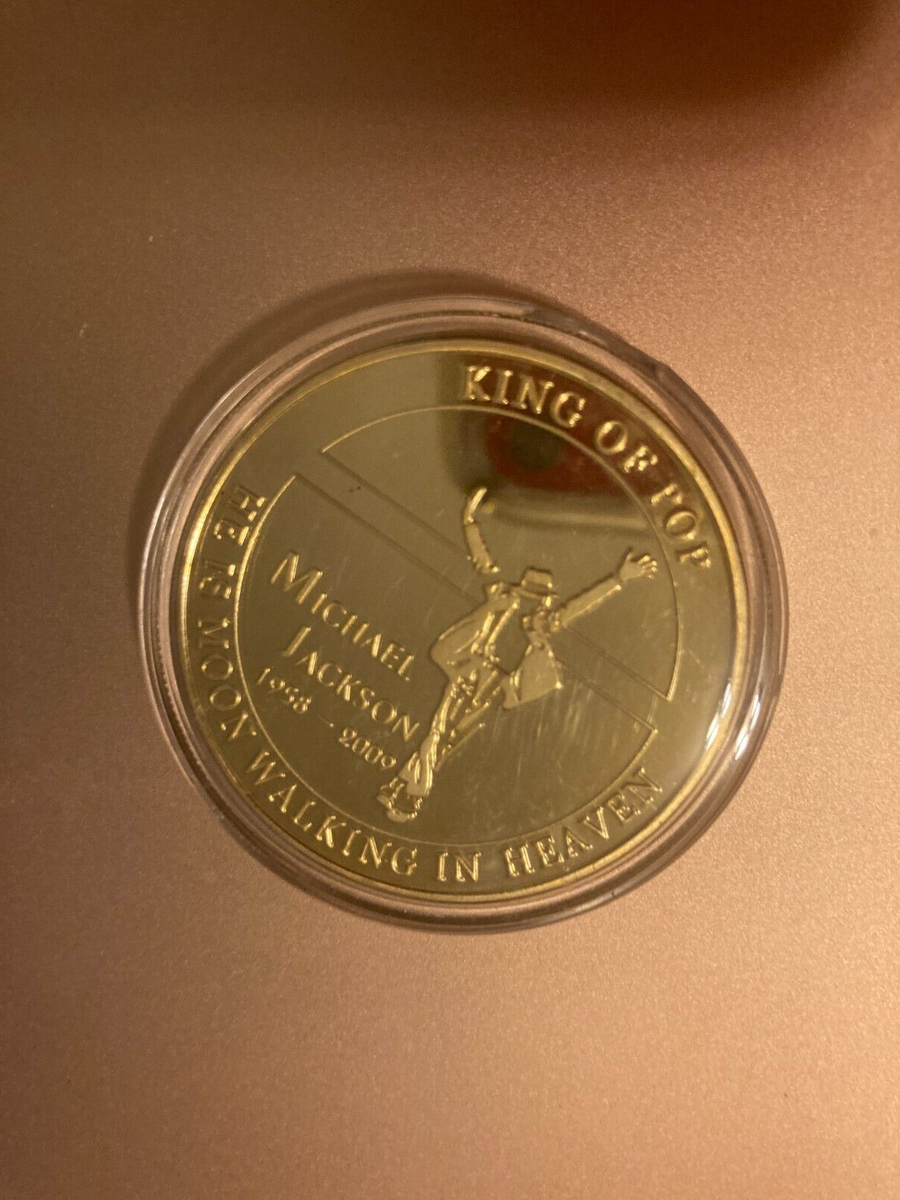 かんちゃん　Michael Jackson 来日記念K18 CHALLENGE COIN MICHAEL JACKSON KING OF POP 1958-2009 MOON WALKING