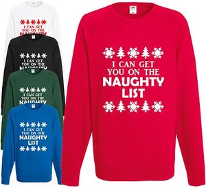 naughty list christmas jumper