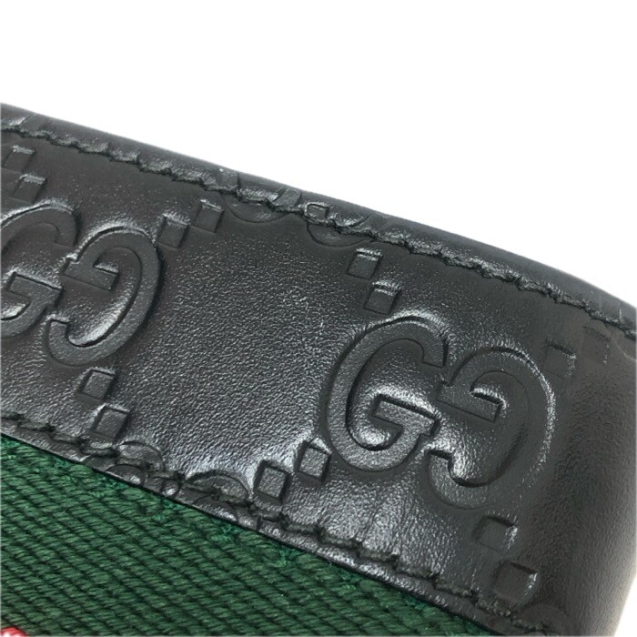 GUCCI 408826 Guccissima New Web Compact Wallet Bifold Wallet