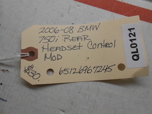 06 - 08 BMW 7 SERIES BECKER HEADSET HEADPHONE CONTROL MODULE 6967245 QL0121 - Picture 4 of 4