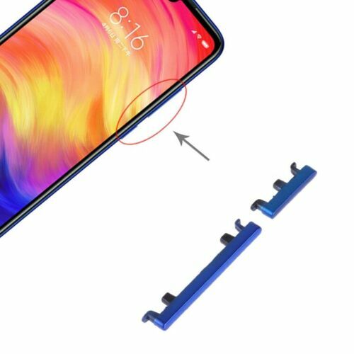 Blaue Einschalttaste und Lautstärkeregler Taste für Xiaomi Redmi Note 7 / Note 7 Pro - Bild 2 von 4