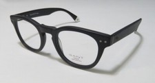 GANT Rugger GR REED MBLK Matte Black Round Plastic Eyeglasses Frame 46-21-145