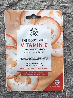 (666,11 /L) The Body Shop VITAMIN C Glow Sheet Mask Tuchmaske 18ml