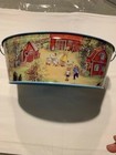 SCHYLLING 1996 ESTONIA NEW TIN BASKET PAIL TUB BUCKET OVAL CONTAINER FREE SHIP — photo 1