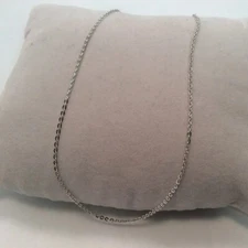 1.30mm 10k White Real Gold Solid Rollo Cable Link Rolo Necklace 16'' 18'' 20''