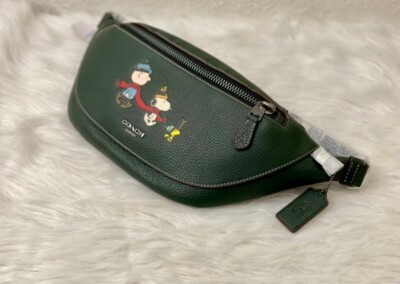 Coach CE618 Coach X Peanuts Warren Belt Bag In Amazon Green Multi