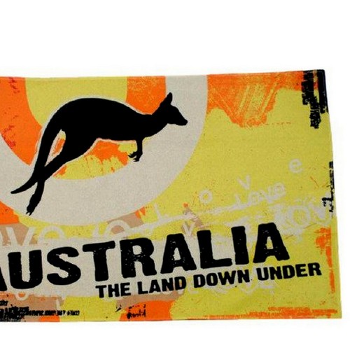 Australian Souvenir Kitchen Tea Towel Kangaroo Australia The Land Down Under - Picture 4 of 6
