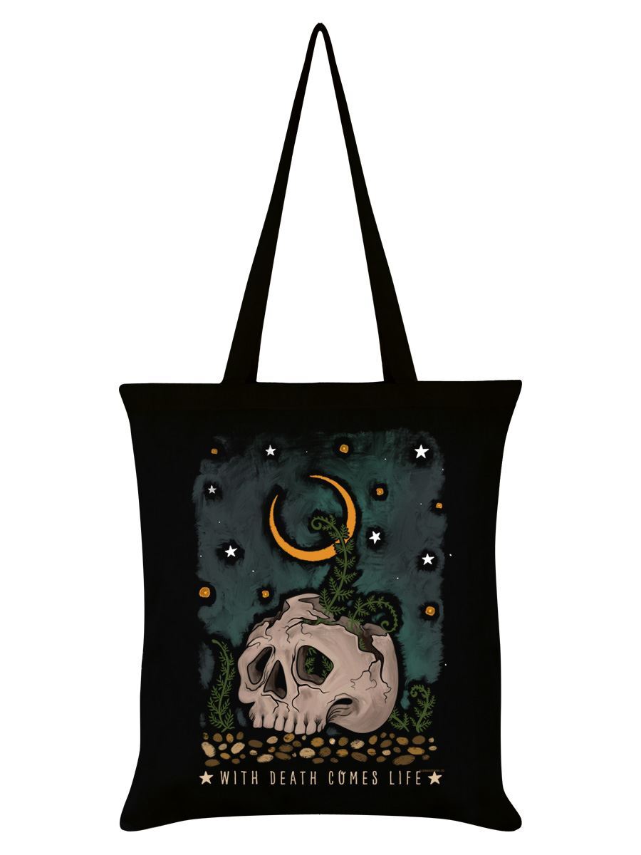 Tote Bag Natural World With Death Comes Life Black 38x42cm