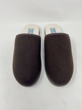 TOMS Harbor Slipper, Chocolate Brown Reprieve Two Tone Felt, Men's 11, Free Ship