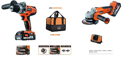  AEG Powertools Aktions-Set JP18D LIX02B +1x4,0Ah+1x2,0Ah+1xLadegerät+1xTasche