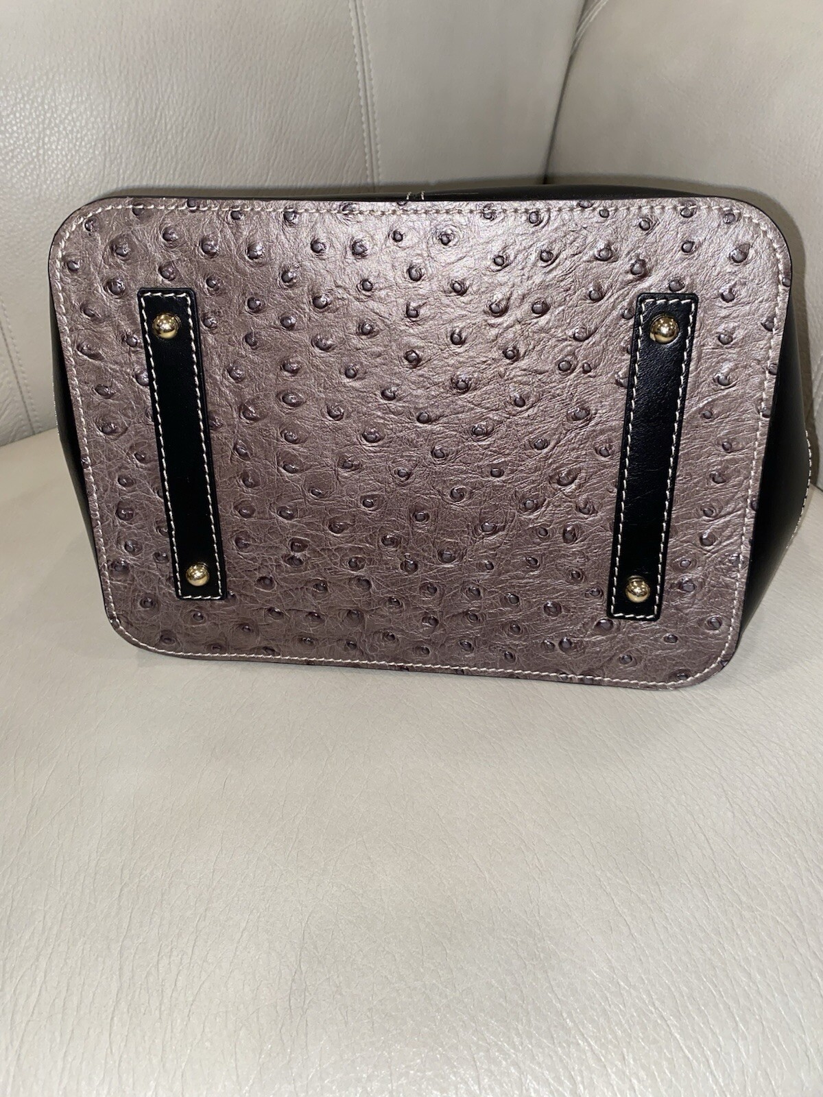 Dooney & Bourke Sample Bucket Drawstring Bag Grey… - image 5