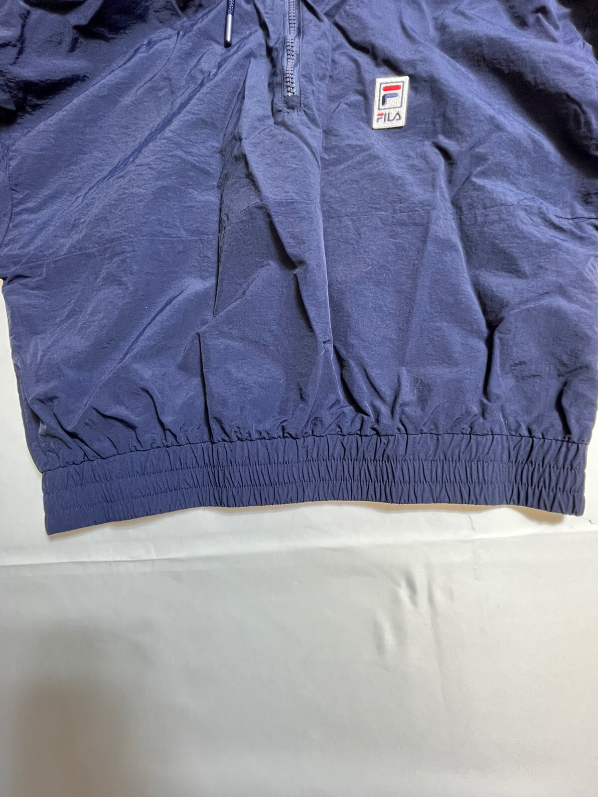 FILA Felpa con Cappuccio Uomo in Pile Blu Taglia Media