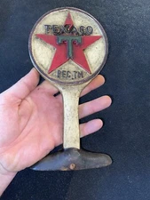Texaco Door Stop Cast Iron Metal Oil Gas Coal Car Truck Auto Collector USA Gift