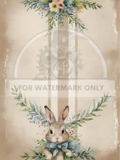Easter Linen Stripe | A4 Rice Paper | Paper for Decoupage | Decoupage Central