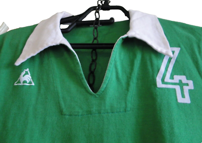 Vintage LE COQ Sporty T-shirt, made in France, football green, vintage 70s, size M
