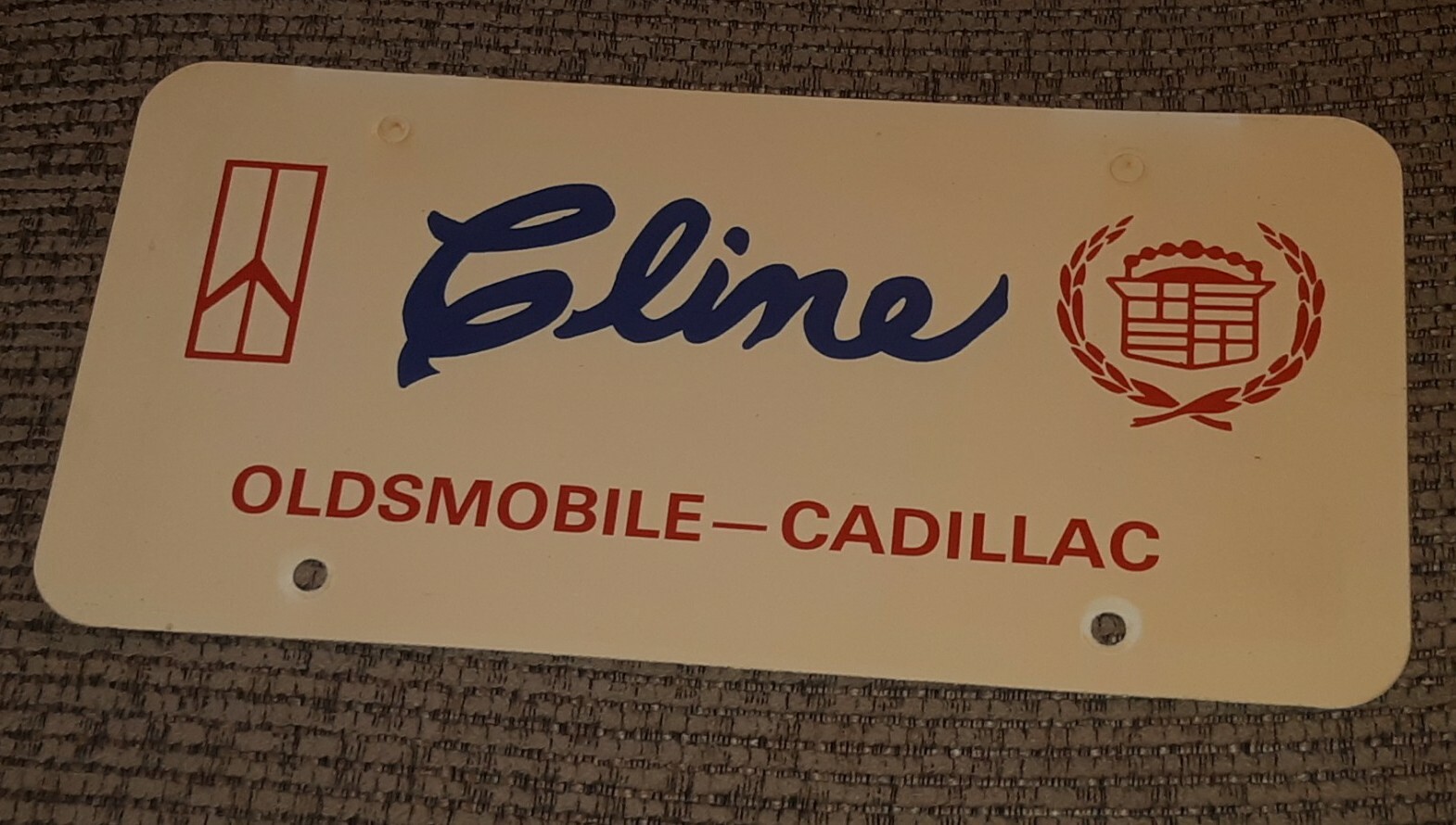 Dealer License plate car JIM CLINE OLDS OLDSMOBILE CADILLAC TIFFIN OHIO