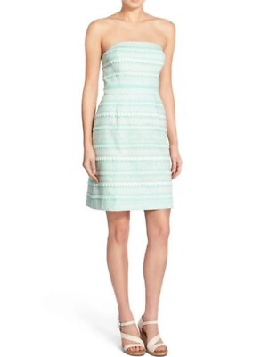 Vineyard Vines Kentucky Derby Icon Strapless Dress Size 2 Lace Trim New |  eBay