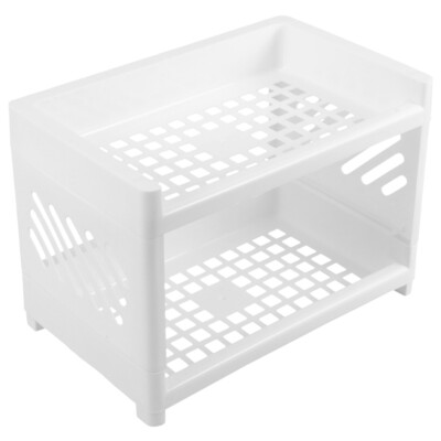 kawaii room Countertop 2 Tier Shelf Dresser Storage Holder Desk Trays Organizer