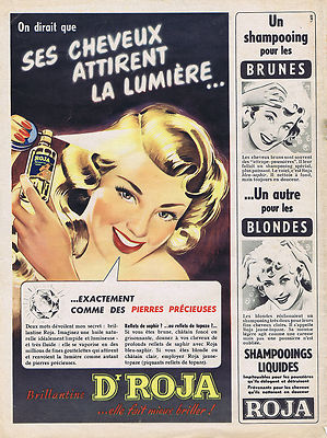 Publicité Ancienne Roja Brillantine - Original Magazine 1949, 23x31 Cm