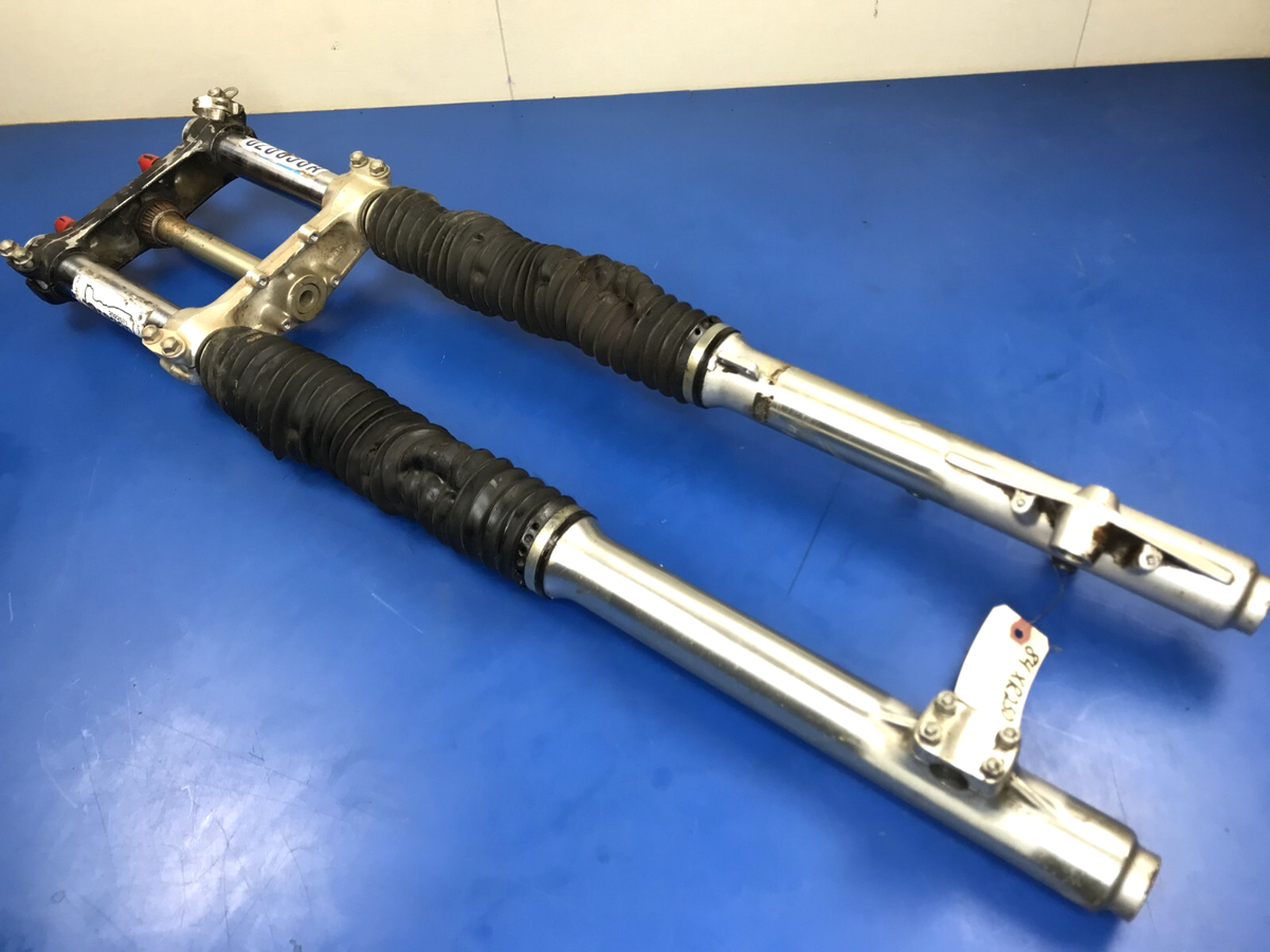 XR250 フロントフォーク サスペンション 84 85 Honda XR250 XR 250 OEM Front Forks Shock Leg Tube Triple