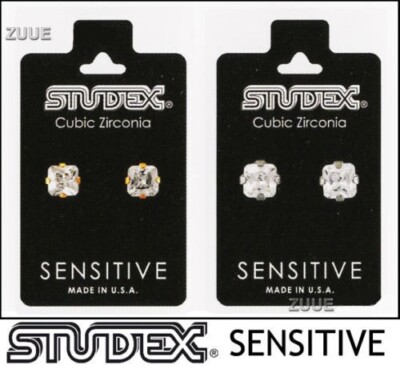 STUDEX SENSITIVE 5mm ZIRKONIA MODISCHE OHRSTECKER HYPOALLERGEN OHRRINGE 
