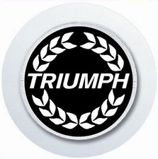 TRIUMPH WHITE CREST CAR TAX DISC HOLDER REUSABLE PARKING PERMIT HOLDER