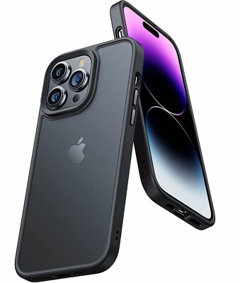  Shockproof Case for iPhone 14 Pro Max Case【Translucent&Silky Touch&Sensitive Al