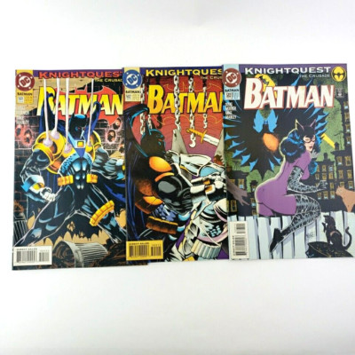 3 Issues Batman Knightquest: The Crusade Comic Book #501 502 503 (1993 DC)