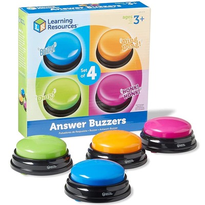 Learning Resources Quick Press Button Answer Buzzer 4 Pieces Ler3774