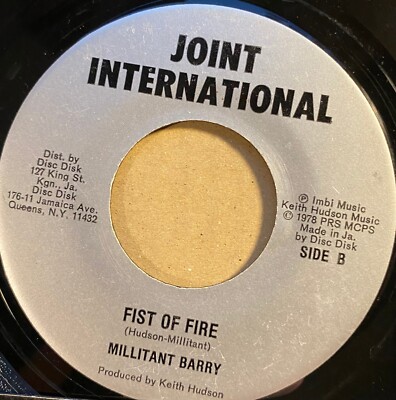 MILITANT BARRY - WHEN YOU SEE I / FIST OF FURY - 1978 US Joint Int 45t 7'' HEAR