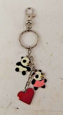 PANDA BEAR / HEART / CHARM / Keychain - KEYRING / COLLECTIBLE / 6"