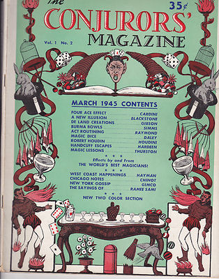 THE CONJUROR'S MAGAZINE. 5 Issues From 1945. ====MAGIC