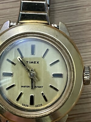 Vintage Timex Ladies Manual Wind Watch Gold Tone Speidel Band Vintage Timex Women main image 3