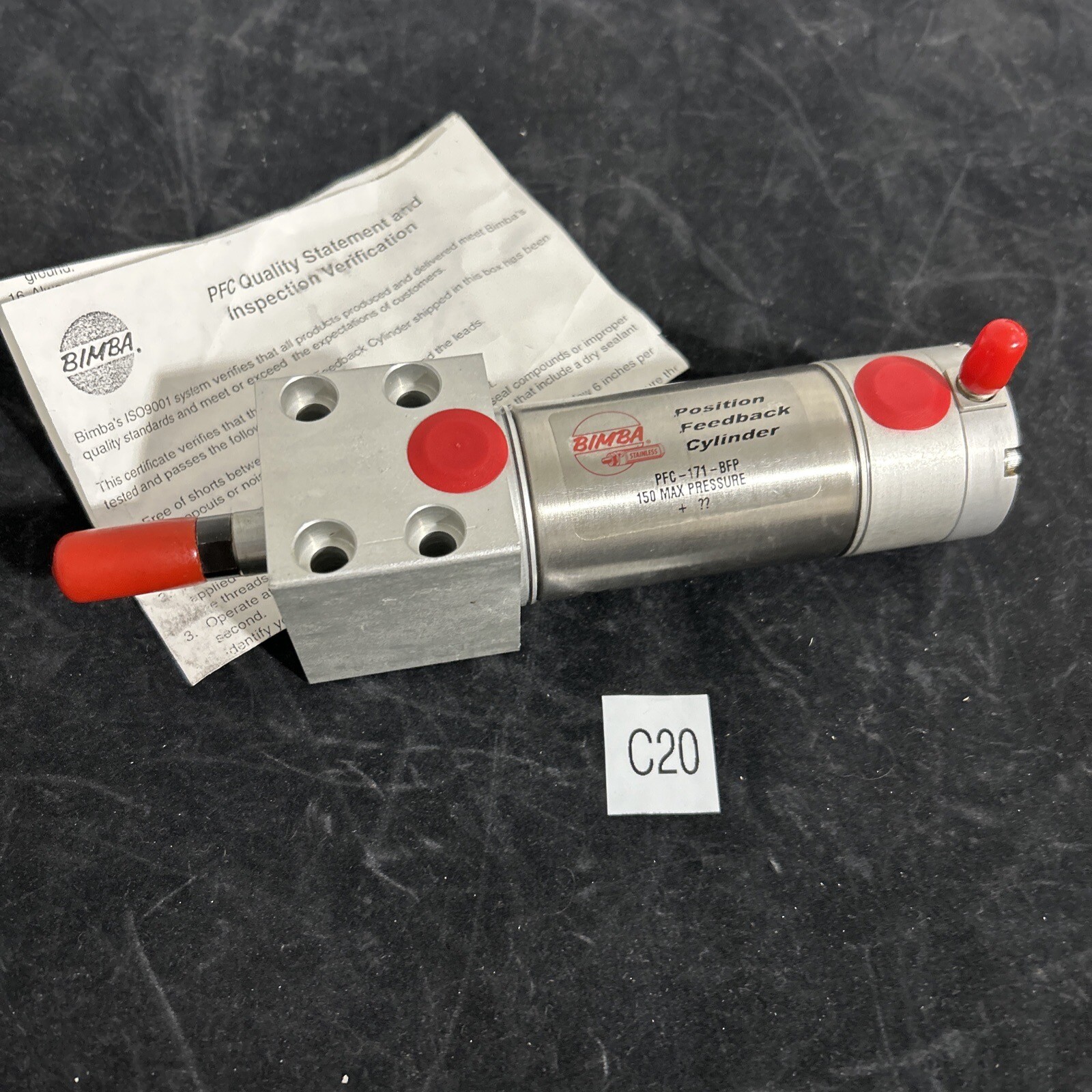 NEW, BIMBA, PFC171BFP, POSITION FEEDBACK CYLINDER, 150 MAX PRESS 1