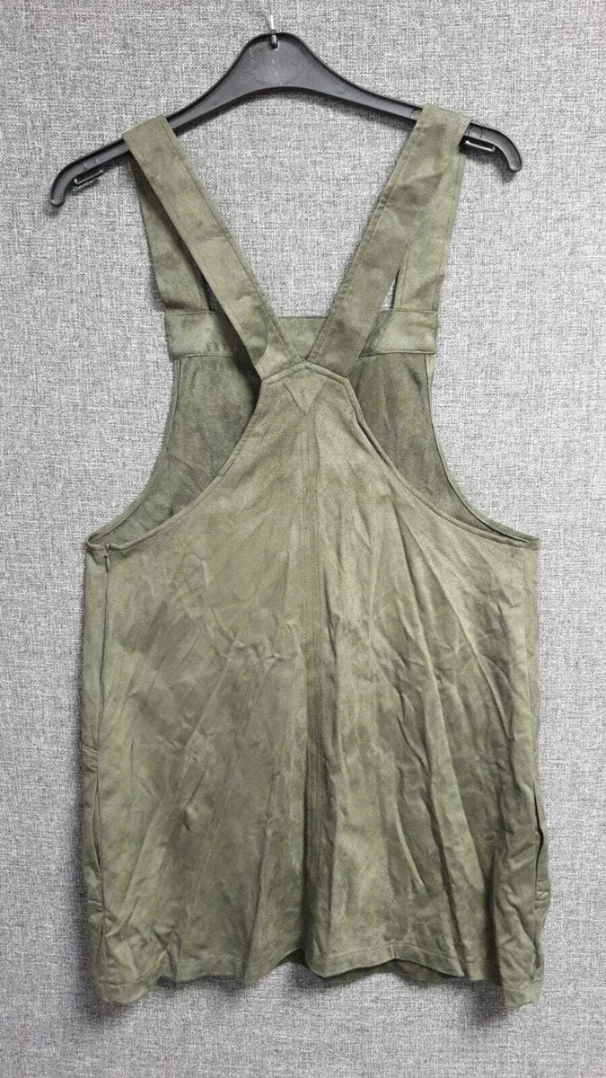 Matalan Ladies Suede Effect Pinafore Dress Olive UK 14 RRP 18 LN100 YY 11