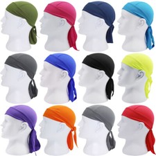Du-Rag Skull Cap Do Rag Bandana Sports Beanie Hat Headscarf Cycling Pirate Cap