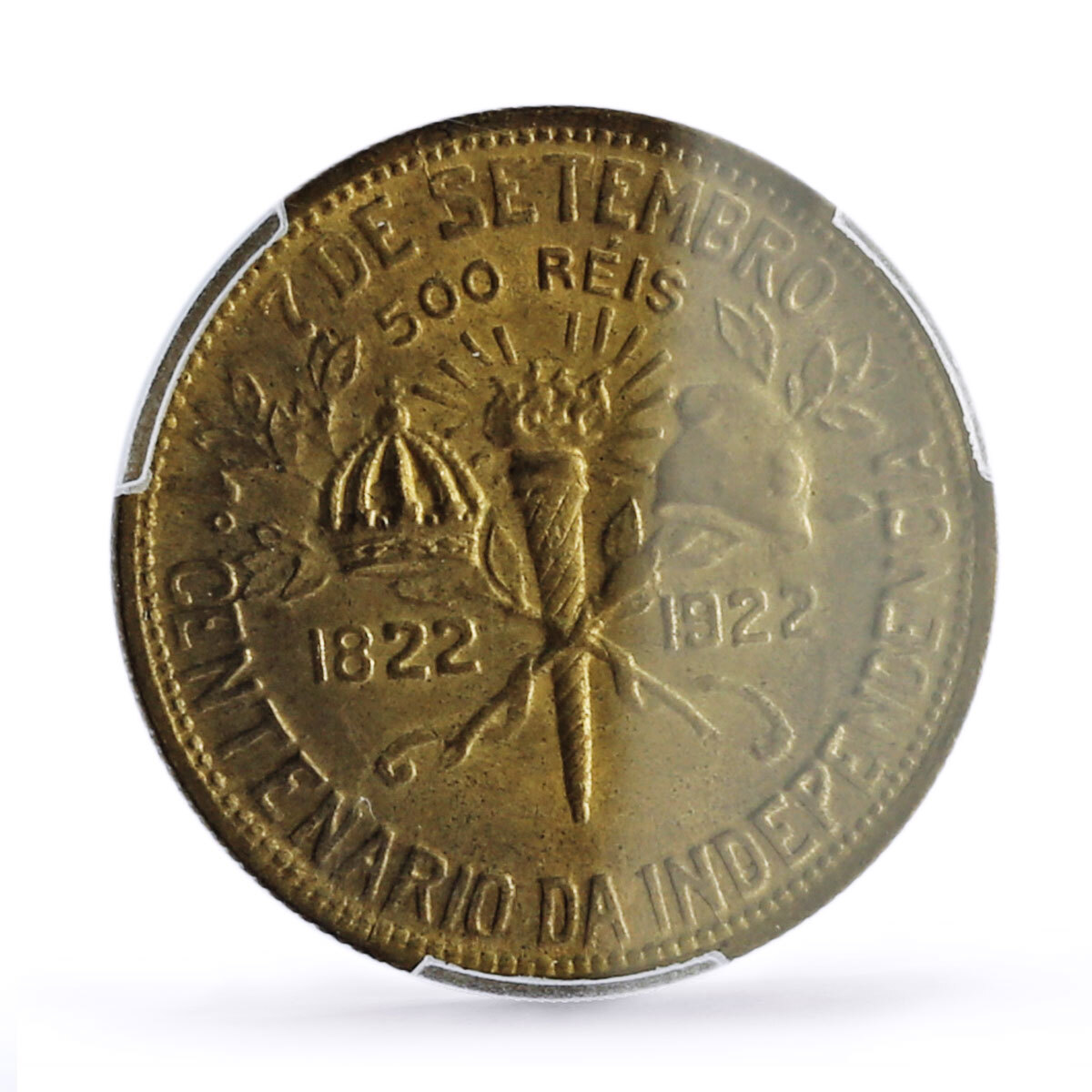 Brazil 500 reis Independence President Pessoa KM521 MS64 PCGS