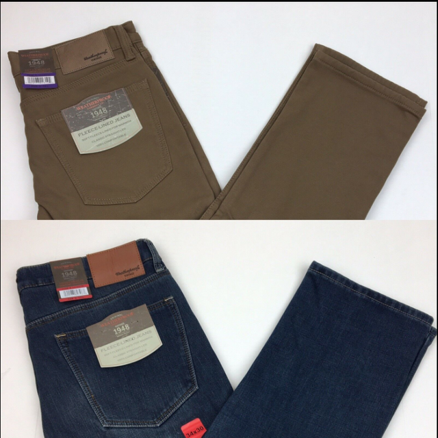 WEATHERPROOF MENS VINTAGE FLEECE LINED CLASSIC STRAIGHT JEANS! MANY SIZES NWT!! | eBay