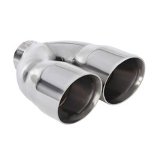 Dual Exhaust Tip 2.5 Inlet Weld-on Chrome Stainless Steel Muffler Tailpipe Tip