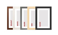 Picture Frames White Photo Frames Black Poster Frames with White / Ivory Mounts