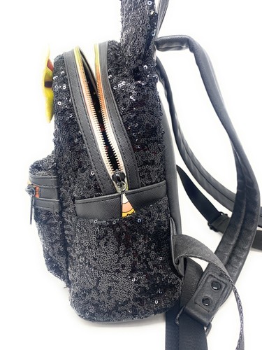 2019 Loungefly Disney Parks Minnie Mouse Sequin Candy Corn Mini Backpack - Picture 7 of 8