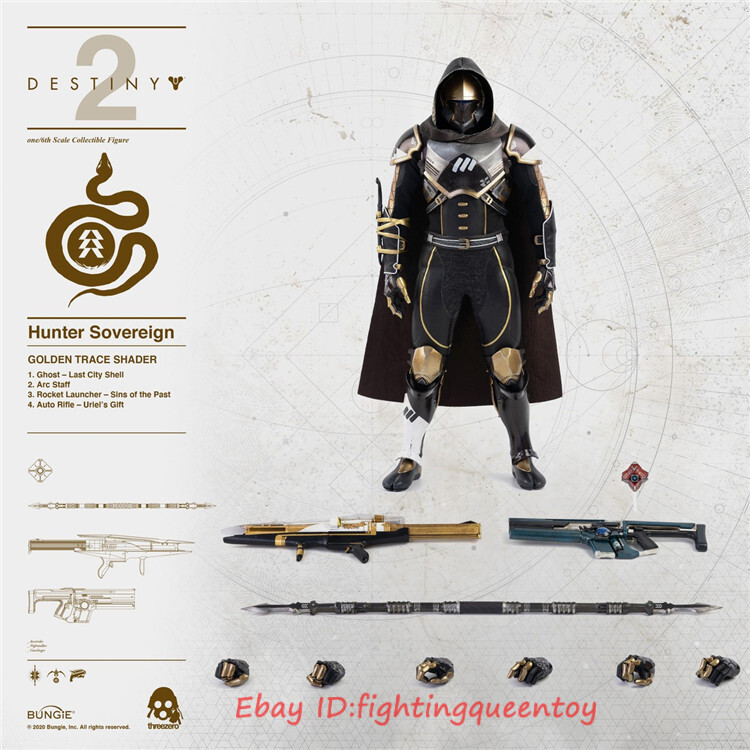 Threezero DESTINY 2 Hunter Sovereign GOLDEN TRACE Ver. 1/6 Figure