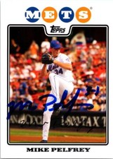 Mike Pelfrey autographed baseball card (New York Mets) 2008 Topps #627