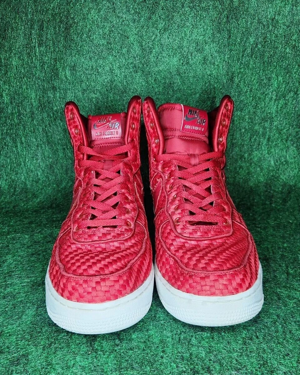 Nike Men’s Size 10 Air Force 1 High 07 LV8 Woven Shoes Gym Red Custom 843870-600 Nike Men main image 4