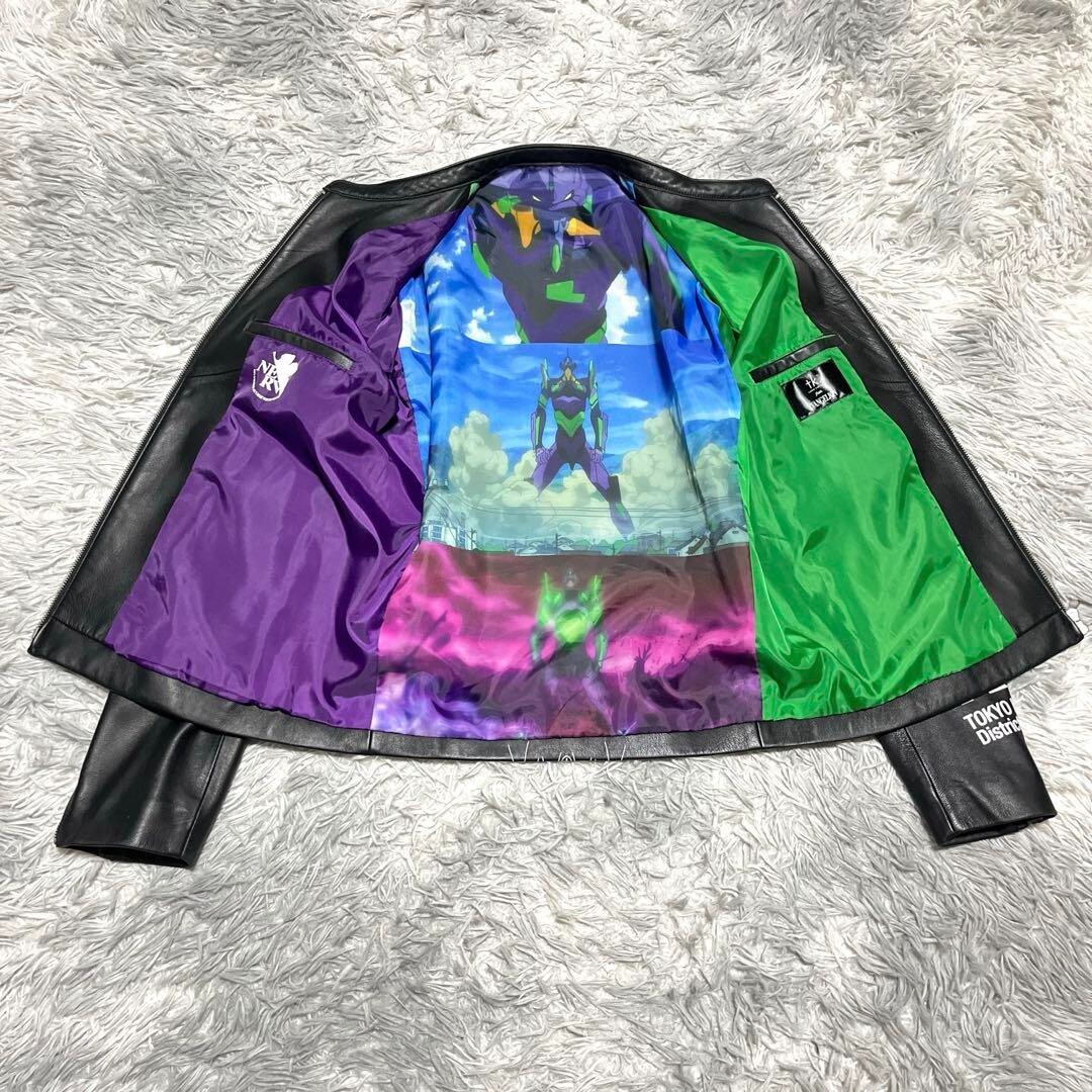 Takeo Kikuchi Evangelion Leather Jacket Black EVA Unit 01