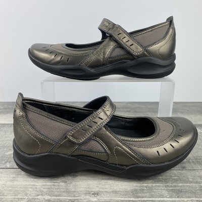 NEW Clarks Wave Cruise Leather Pewter Mary Jane Comfort Shoes Womenâs Size 7 884569486082 | eBay
