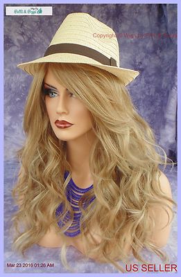 LONG  WIG HEAT SAFE SKIN TOP  F14.22 BEACHY WAVES STRIKING STYLE 326 -1