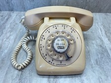 Rotary Phone  8-67-6 Tan Color/GTE - All wires attached. Made in USA